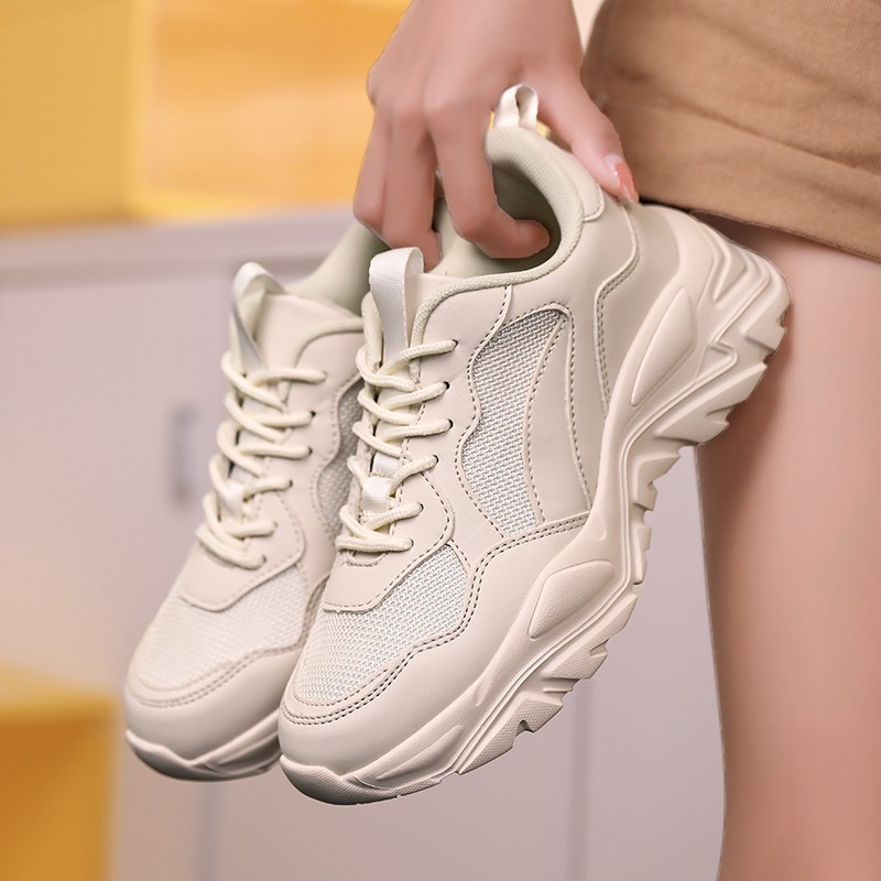 Moipheng 2022 Spring New Chunky Sneakers Women Breathable Shoes Big Size 35-45 Running Shoes Sneakers Women Vulcanized Shoes