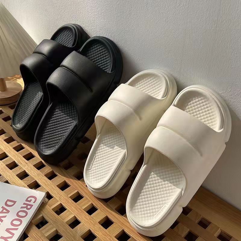 2022 home slippers men women thick platform bathroom beach eva soft sole sandal summer house non-slip flat shoes