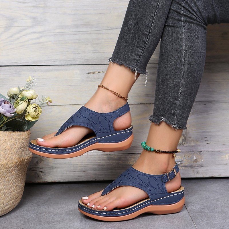 Female Wedges Sandals Plus Size 2022 Spring Autumn Gladiator Flats Slides Dress Fashion Platform Shoes Women Walking Slippers