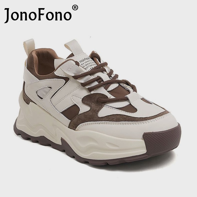 JOVONO Women Sneaker Thick Bottom Mix Color Women's Shoes 2022 Women Casual Pumps Streetwear Women's Shoes Fashion Size 35-40