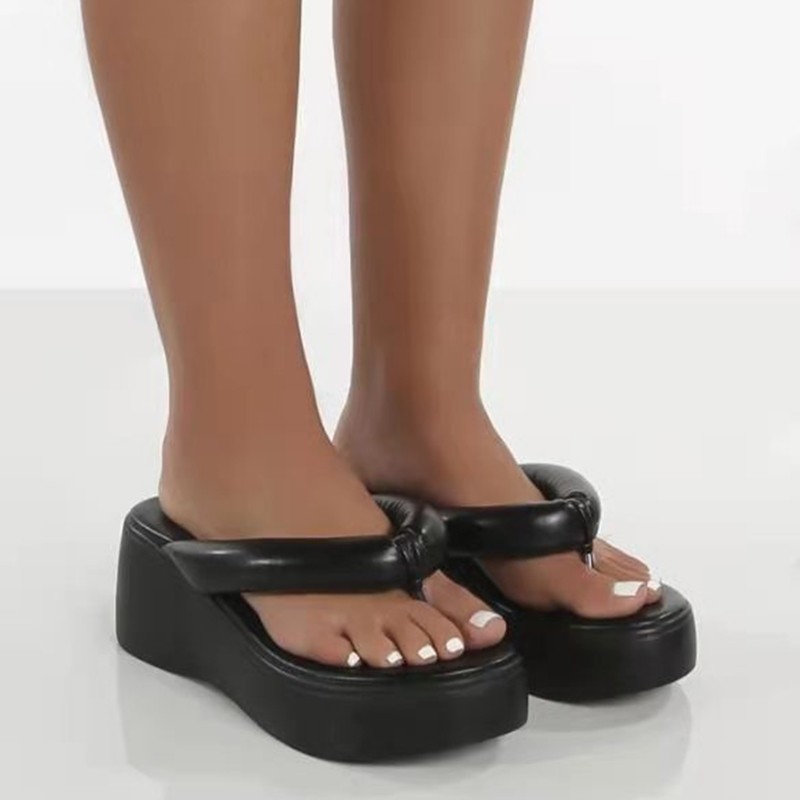 Platform Flip Flops Size 36-43 Wedges Sandals Women Summer New Casual Increase Home Slippers Outdoor Open Toe Beach Slides Women
