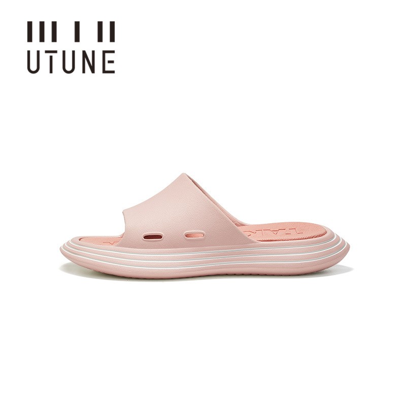 UTUNE Outdoor Women Summer Shoes Runway Slippers Outside EVA Men Beach Slides Soft Thick Sole Non-slip Sandals Indoor Bathroom