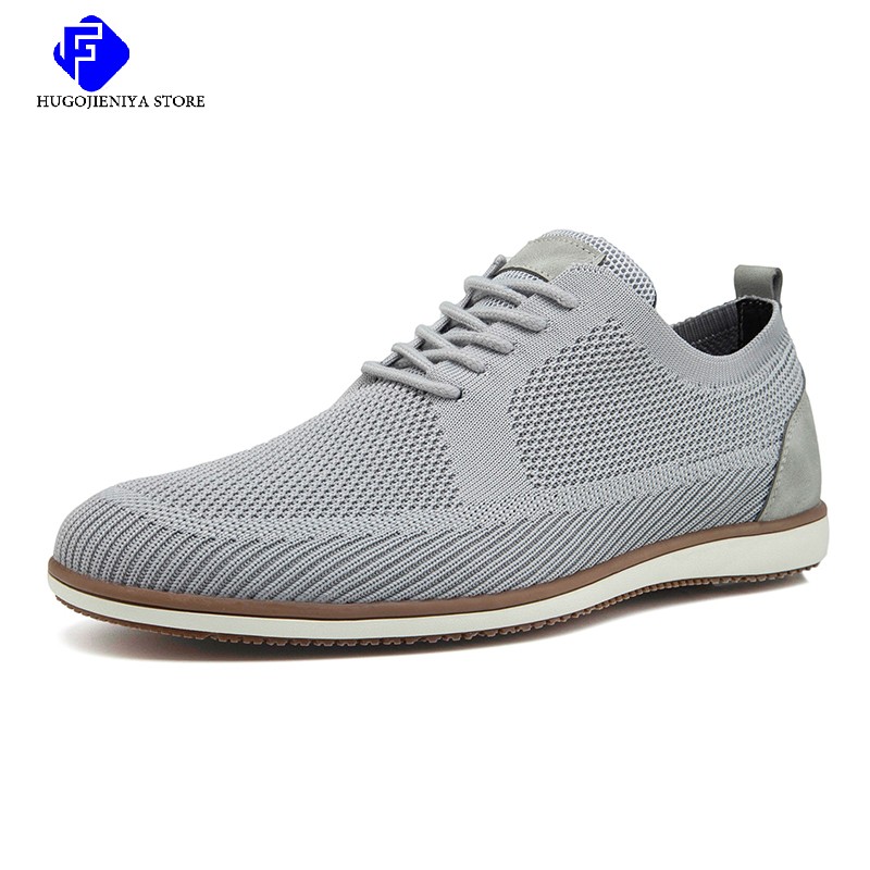 2022 new summer men's British-style shoes classic light breathable mesh flat shoes fashion casual business dress shoes large size