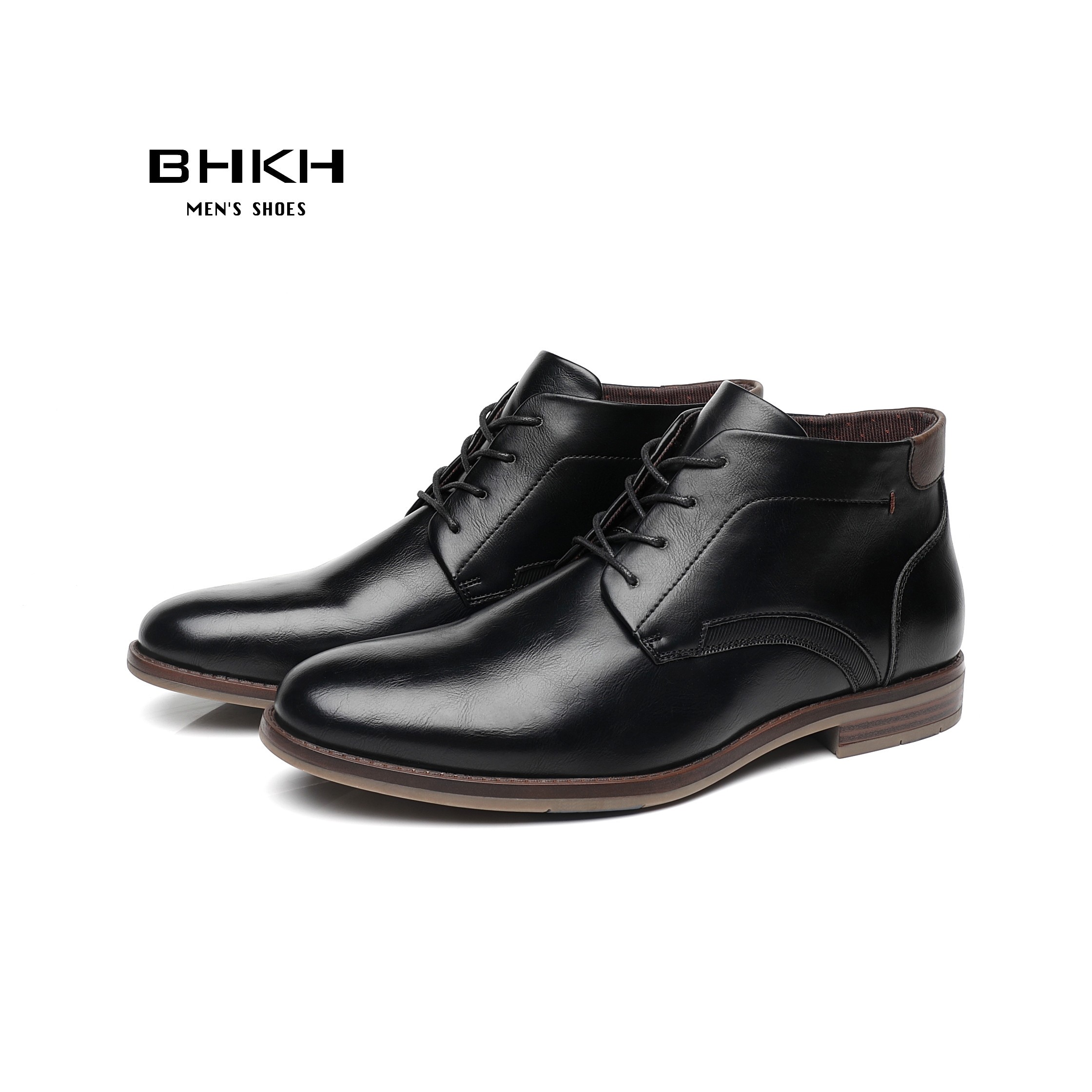 BHKH 2022 Autumn/Winter Men Boots Lace-up Ankle Boots Smart Business Office Work Dress Formal Shoes Men's Shoes