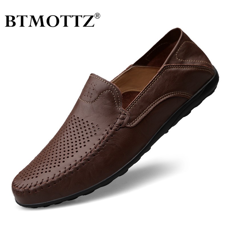 Leather shoes, light, modern and breathable shoes, for men, shoes made of genuine leather, comfortable and breathable floor shoes, available in different sizes from 37 to 47, shoes of the year 2020