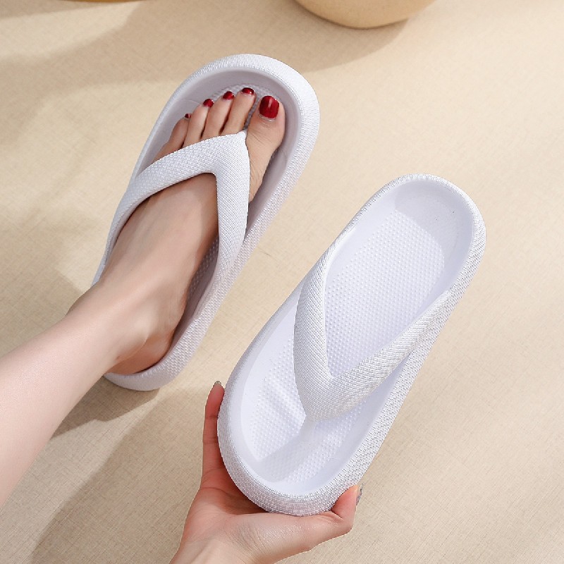 lucifer indoor slippers women 2022 summer non-slip thick bottom flip flops flat woman with cloud platform slippers women shoes