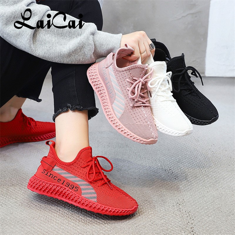 2021 Fashion Women's Sneakers New Lightweight Casual Breathable Shoes Women Lace-up Non-slip Flats Loafers