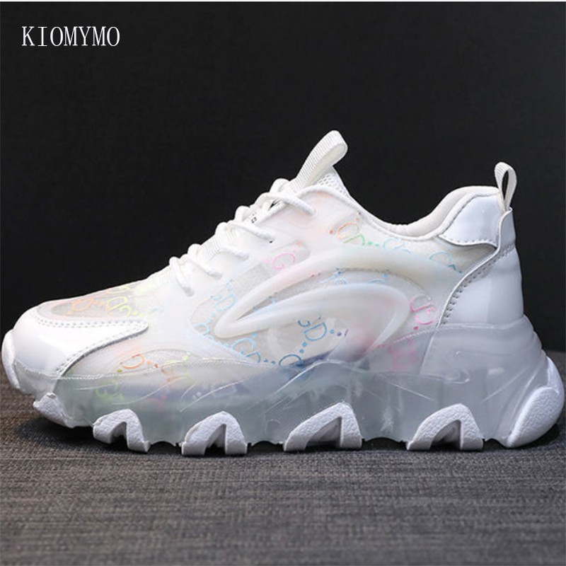 Women's sports shoes 2021 new summer Korean version of thick-soled casual old shoes fashion net women's shoes