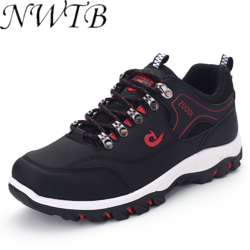 New Arrival Classic Style Men Hiking Shoes Lace Up Men Sneakers Outdoor Jogging Trekking Sneakers Fast Free Shipping