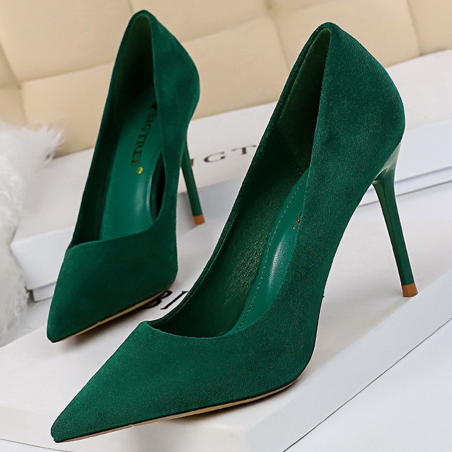 BIGTREE Suede Woman Pumps New High Heels For Women Office Shoes Fashion Stiletto Heels Women Basic Pump Plus Size 42 43