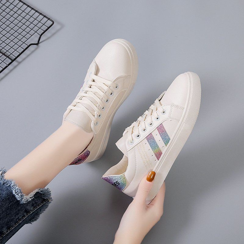 2021 New Fashion Women's Low-cut Casual Couple Platform Little White Shoes Ins Trend Student Tennis Vulcanization Female Sneakers