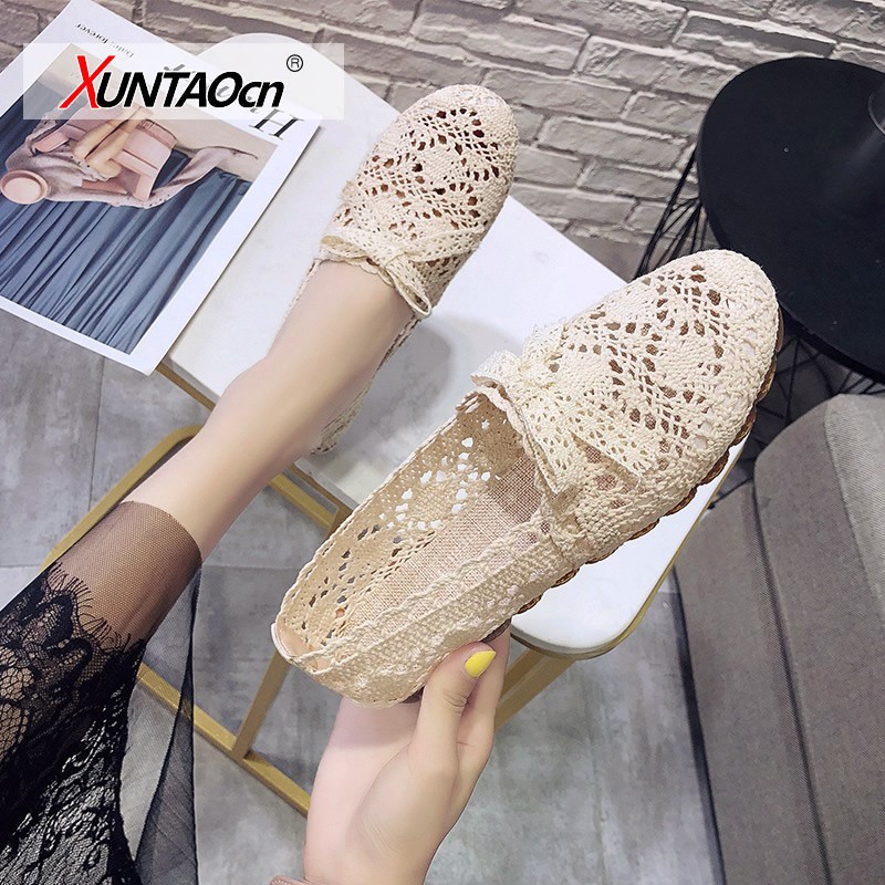 New women shoes fisherman shoes woman mesh breathable flat soft bottom women peas shoes female shoes flat shoes