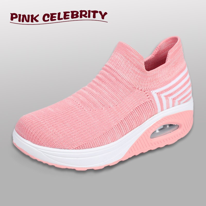 Ladies Women Air Cushion Shoes Lazy Shock Absorbing Shoes Lightweight Outdoor Casual Shoes