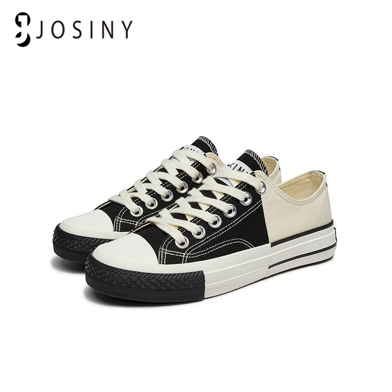 JOSINY 2022 Women's Sneakers Women's Casual Shoes New Korean Version Student Sports Color Blocking Canvas Shoes