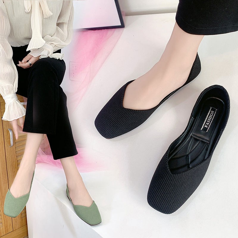 new women casual flat shoes spring summer ballet loafers slip on slips soft round toe loafers ladies vulcanized shoes