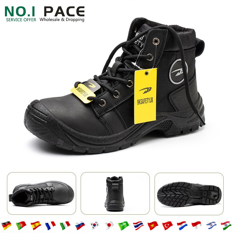 NOIPACE Men's Work Shoes Ankle Boots Indestructible Anti-Perforation Shoes Safety Shoes Sneakers Steel Toe Army Shoes