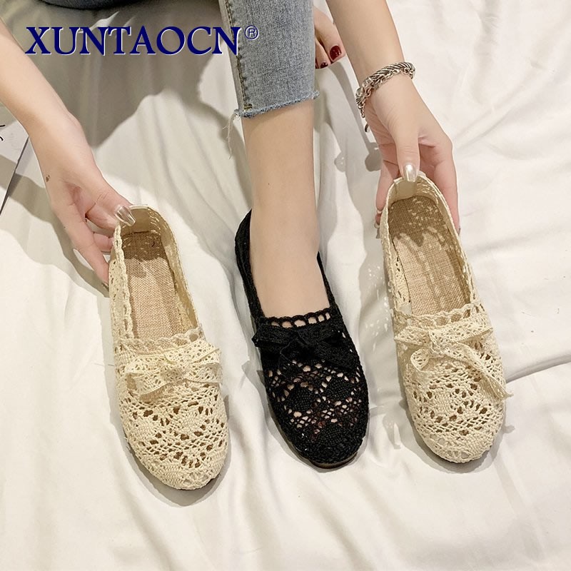 New women shoes fisherman shoes woman mesh breathable flat soft bottom women peas shoes female shoes flat shoes