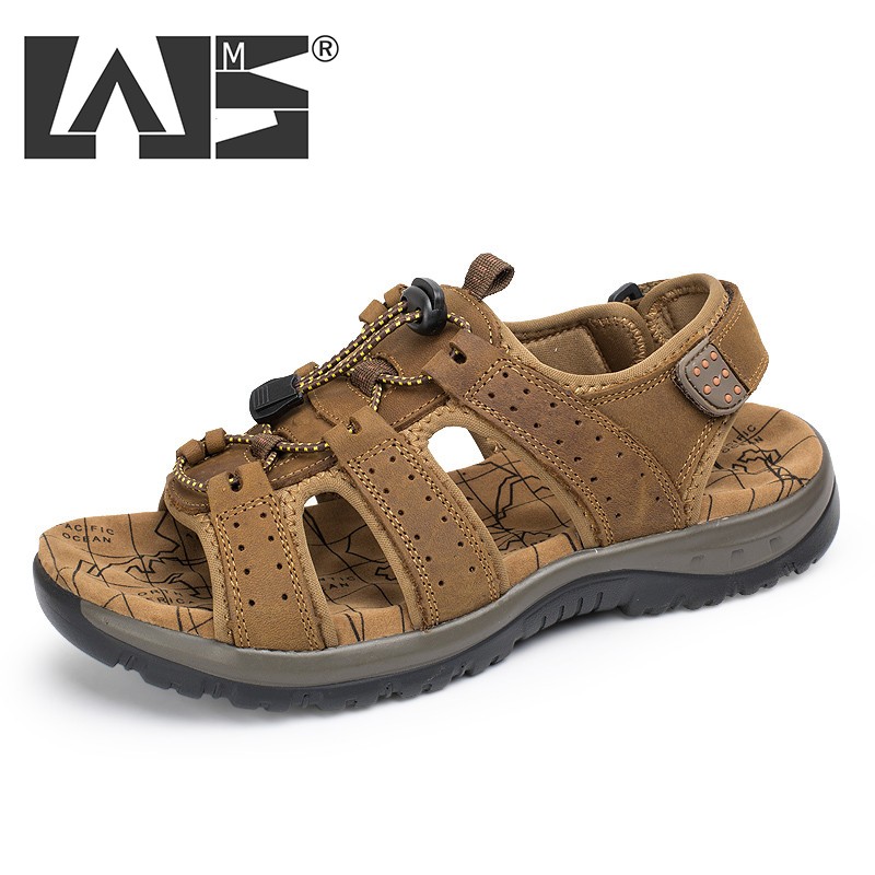 Outdoor Summer Sandals Men Shoes New Genuine Leather Comfortable Beach Sandals Male Sandalias Hiking Chaussure Top Quality Shoes