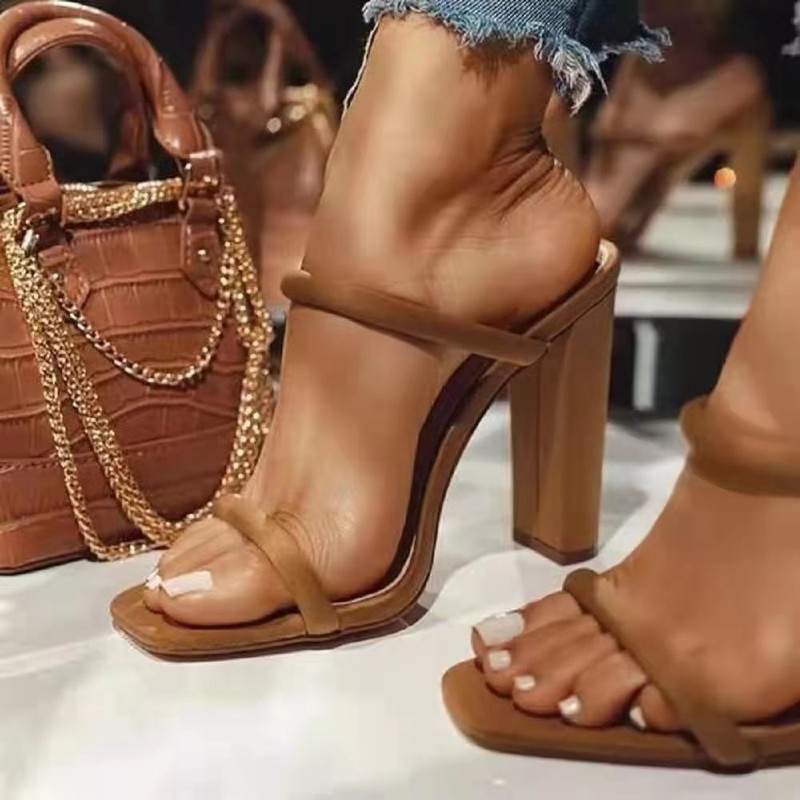 2022 Summer New Women Shoes Sexy High Heels Open Toe Sandals Women Casual Sandals Fashion Comfortable Women Sandals Zapatos Mujer