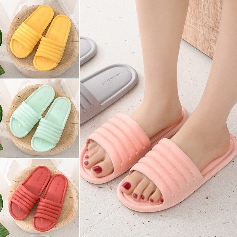 Women Summer Shoes Bathroom Slippers Lovers Sandals Indoor Fashion Home Slippers Non-slip Floor Casual Toilet Slippers Dropship