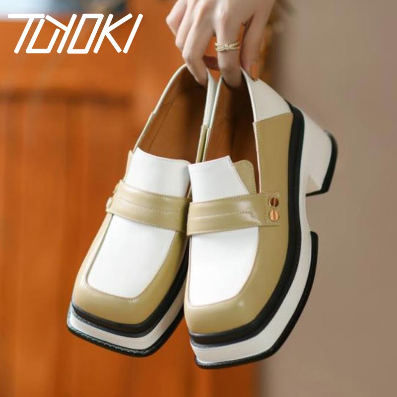 Tuyoki Women Pumps Genuine Leather 2022 Spring New Fashion High Heel Shoes for Woman Daily Office Lady Shoes Size 34-39