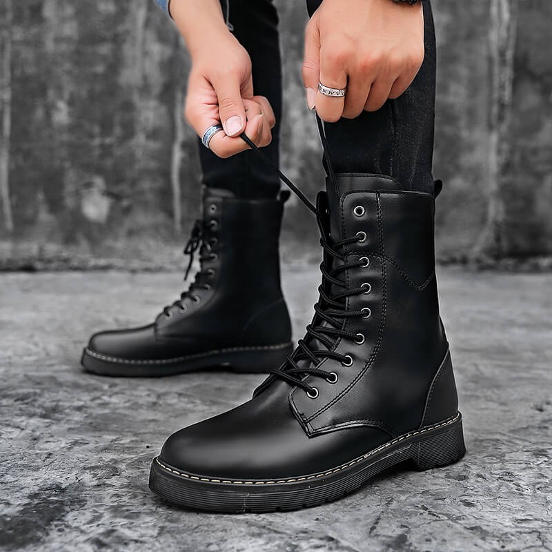 Ankle Boots Men 2020 Spring And Autumn Fashion Casual Shoes Male Punk Style Shoe Men Lace-up Casual Sneakers Motorcycle Unisex