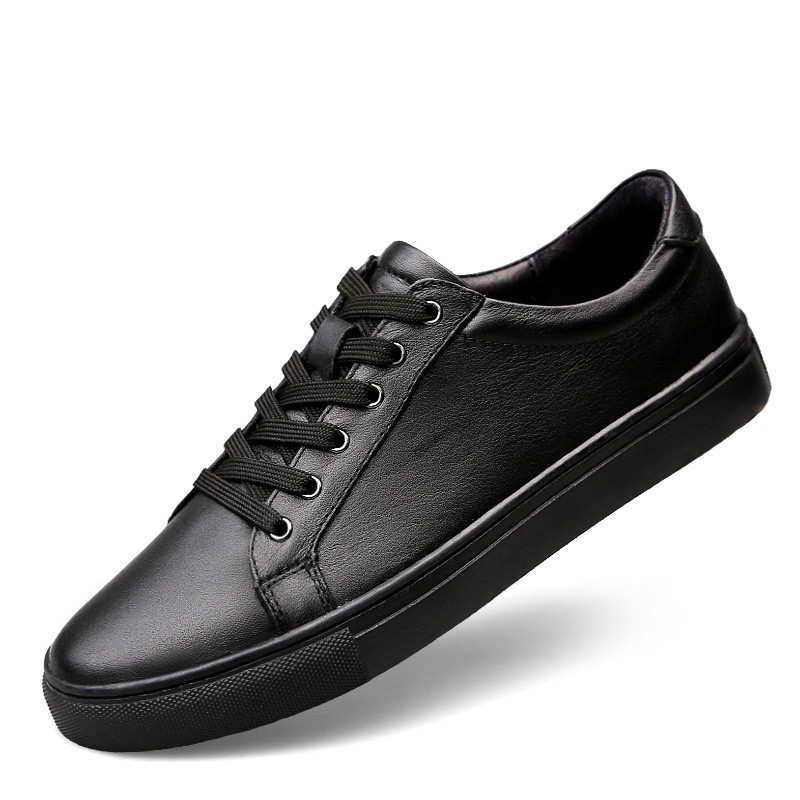 Men's Genuine Leather Sneakers Casual White Soft Simple Breathable High Quality Shoes