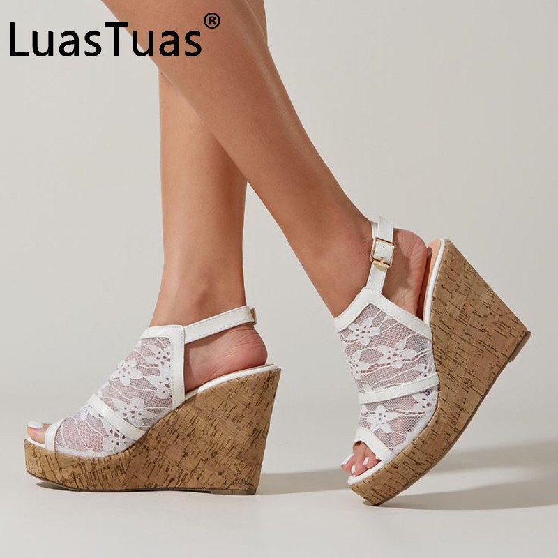 LuasTuas Women Sandals 2022 Fashion Wedges Summer Shoes Women Casual Beach Daily Shoes Female Shoes Size 36-43