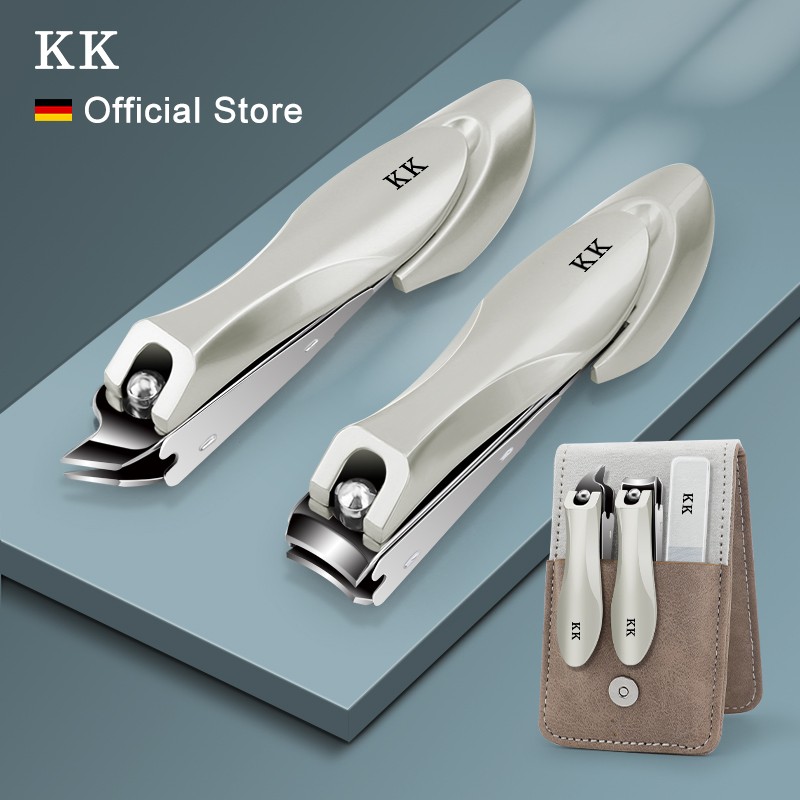 KK Nail Clipper Set Manicure Tools Professional Stainless Steel Nail Cutter Bionics Design Anti Splash Hand Scissors Foot Care