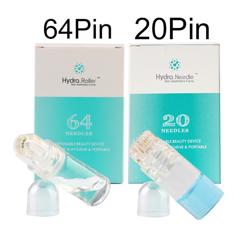 Hydra Roller 64 20 Pins CE 0.25mm 0.5mm 1.0mm Micro Titanium Derma Roller Needle Stamp Gel Tube Skin Hydra Roller Needle