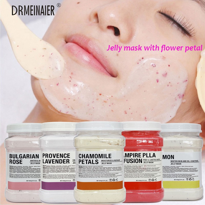 650g Vampire Soft Spa Hydro Jelly Mask Powder Anti-aging Brighten Peel Off DIY Face Mask Crystal Flower Petal Rose Mask Powder