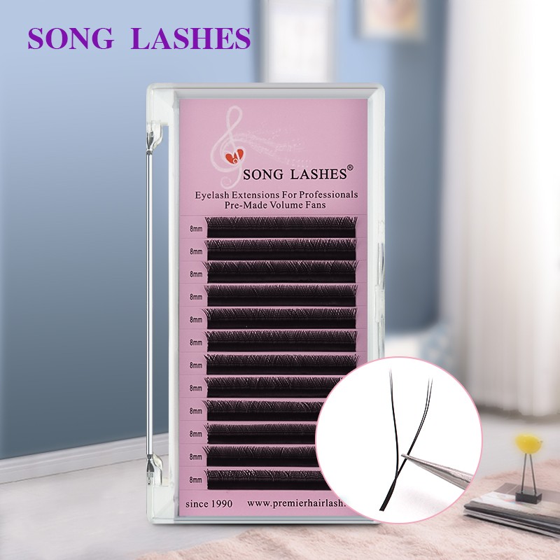 Song Lashes Y Shape Fans Pre-made Eyelash Extensions for Salon Individual Eyelashes C D DD Curl 2D YY Lashes Y Shape Lashes