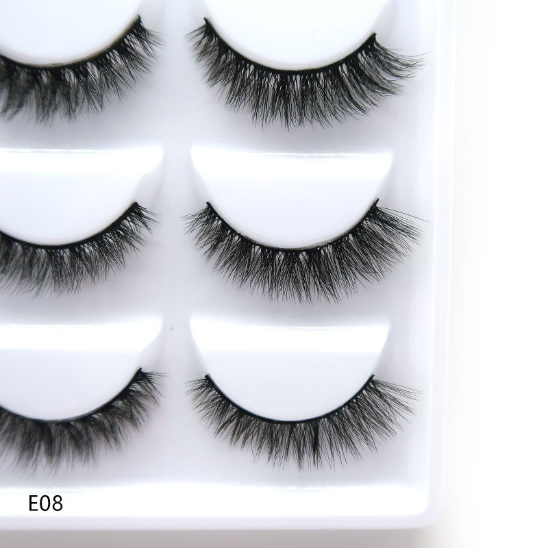 Wholesale 2/5/50 Boxes 3D Mink Eyelashes Natural Thick False Mink Eyelashes Lashes Soft False Eyelashes Wispy Makeup Cilios E01 E08