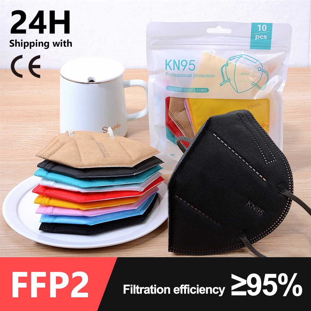 5-200pcs KN95 Mask 5 Layers Filter CE FFP2 Mascarillas ffp2masken Mouth Protective Reusable Face Masks Respirator Mask