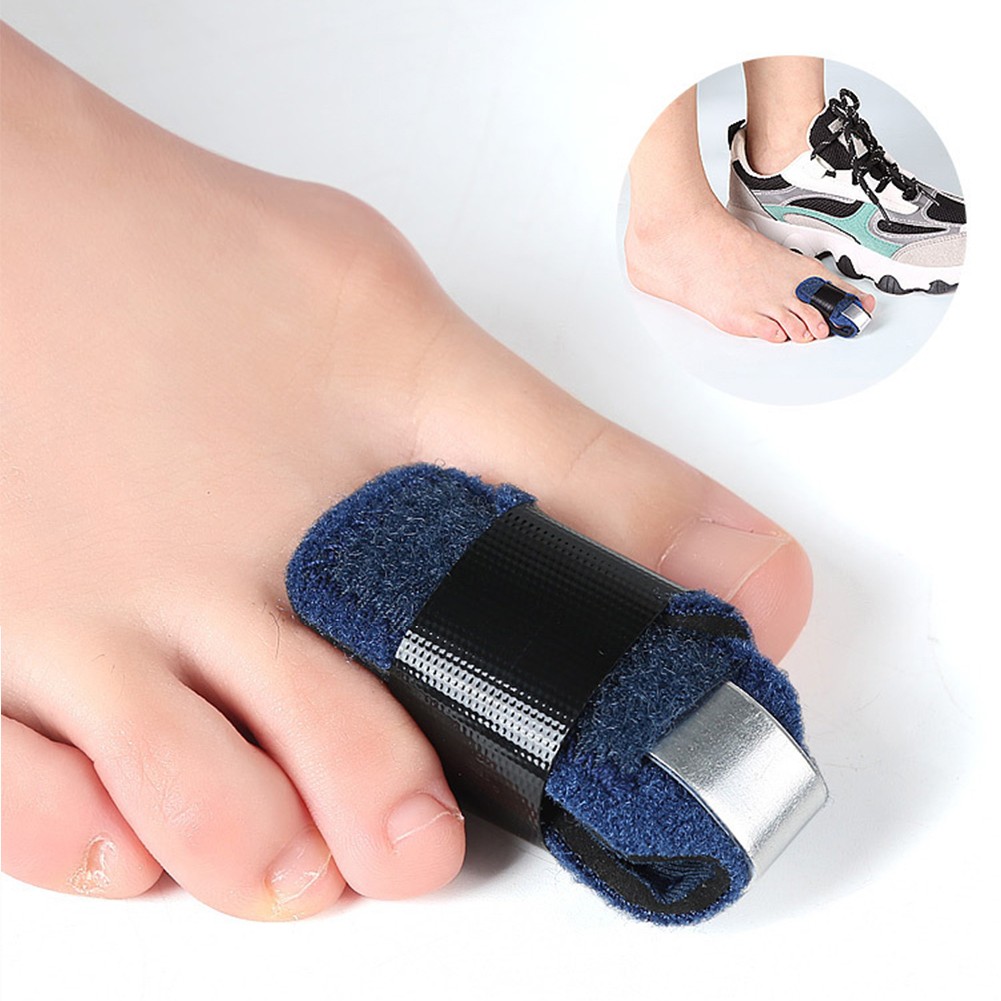 Aluminum Latex Toe Finger Straightener Hammer Toe Valgus Corrector Bandage Toe Separator Splint Wrap Foot Care Tool