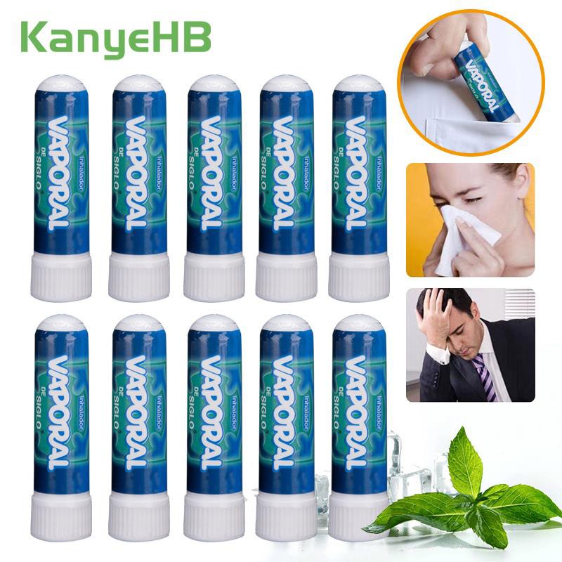 10pcs Thailand Nasal Inhaler Mint Nasal Essential Oil Menthol Inhaler Relieve Rhinitis Relieve Fatigue Refreshing Artifact A513