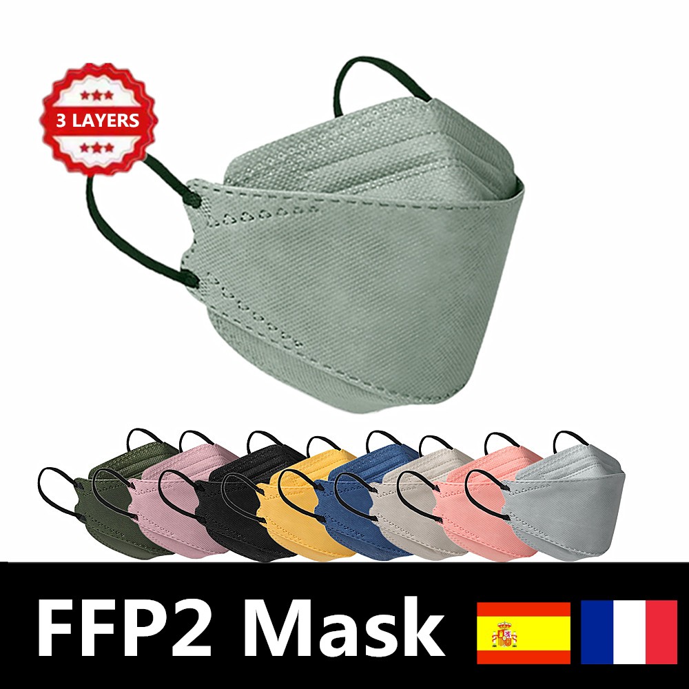 FFP2 Fish Shape KN95 Masks korean mascarilla morandi approved ffp2 kn95 mask homology ada spain ffp2 reusable mask dropship masks