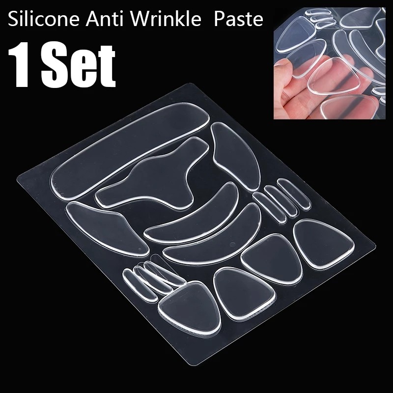 16pcs Eye Eye Forehead Patch Silicone Lifting Pad Reusable Wrinkle Removal Sticker Anti Aging Skin Lift Care Pads