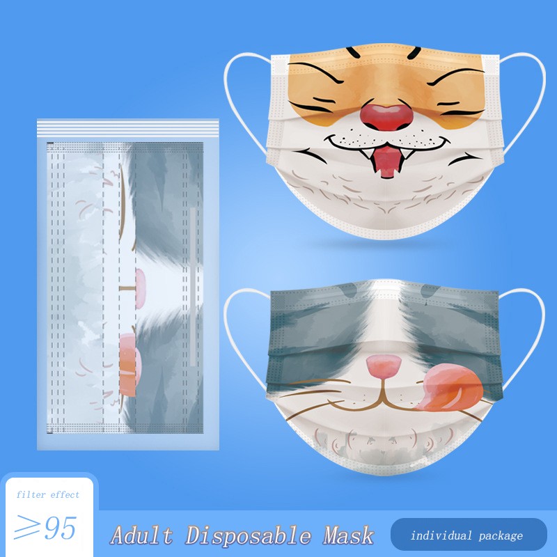 2022 New Adult Disposable Masks Printed Individually Packed Kawaii Custom Dust Adult Masks for the Year of the Tiger