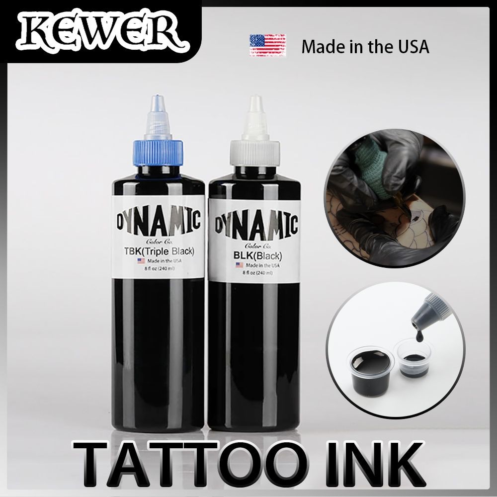 KEWER Tattoo Ink 5/30/60/120/240ml Microblading Pigment Black Tattoo Ink Body Art Painting Permanent Makeup Tattoo Supplies