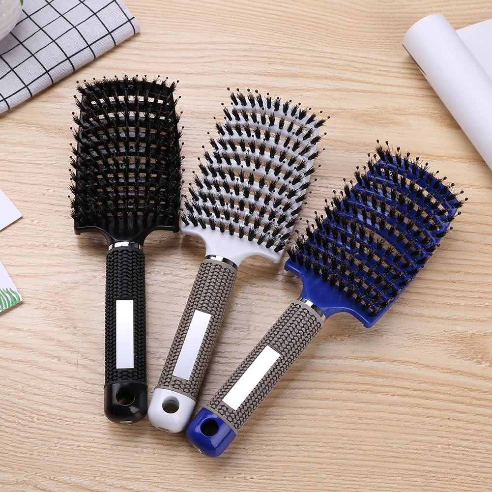 Hair Scalp Massage Comb Bristle Brush Nylon Women Wet Dry Curly Detangling Hair Brush Salon Hair Styling Tool Dropship