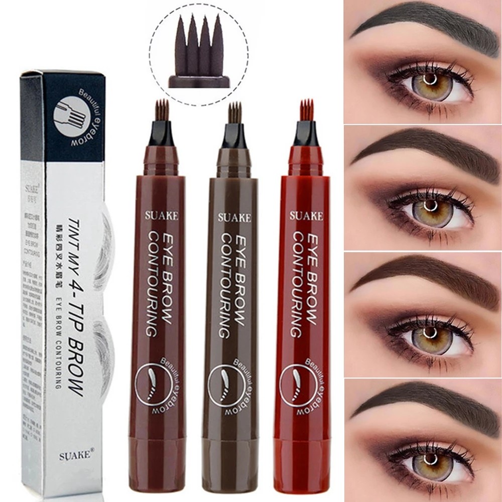 Microblading Eyebrow Pen Waterproof Fork Tip Eyebrow Tattoo Pen Long Lasting Professional Fine Sketch Liquid Eye Brow Pencil