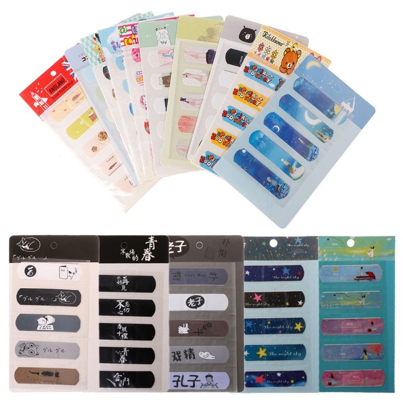 Breathable PE Bandages, Waterproof Adhesive Tape, Cute Cartoon, Hemostasis, Dropshipping, 5pcs