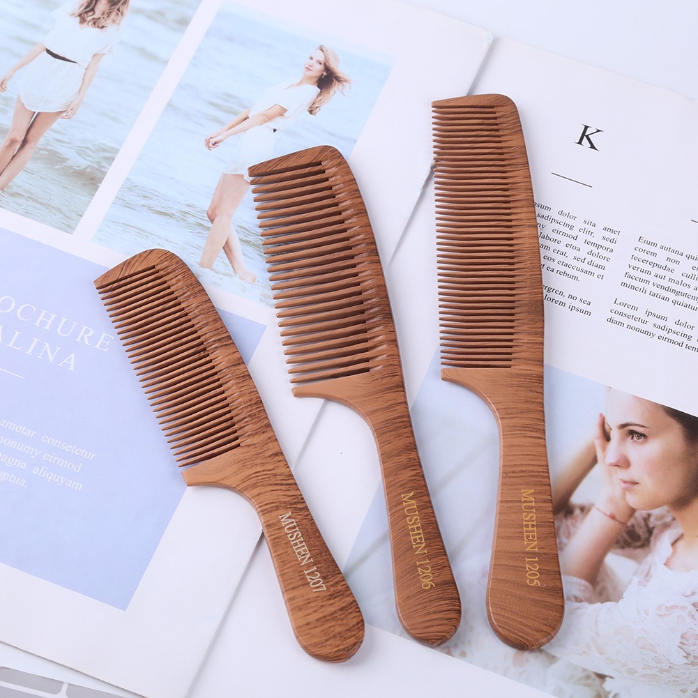 1pc Natural Pear Wooden Comb Scalp Massage Head Anti-static Detangling Head Hair Massage Combs Hair Styling Tools