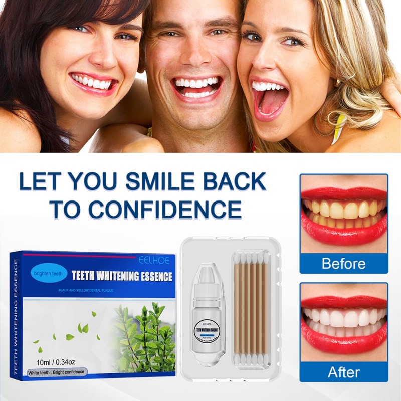 Teeth Whitening Essence Painless No Sensitivity Easy To Use Travel Friendly Fresh Breath Remove Teeth Stains 10ml