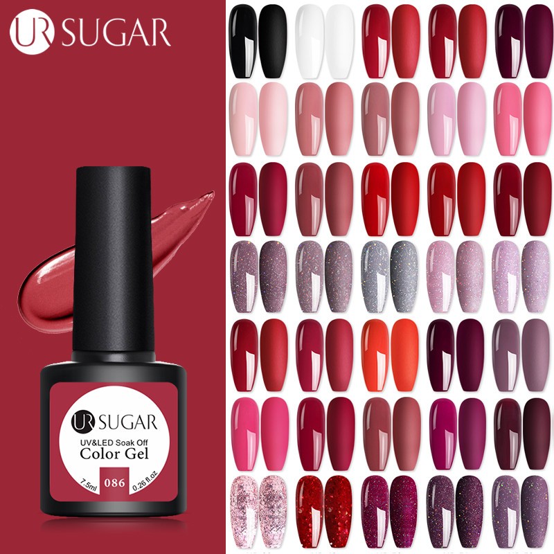 UR SUGAR Nail Gel Polish Red Pink Series Gel Varnish All for Nails Art Base Top UV Semi-Permanent Nail Gel