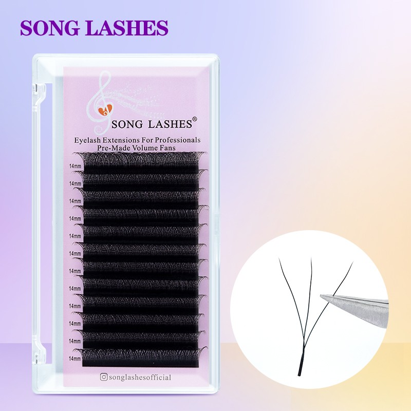 Song Lashes 3D Shaped Watt Eyelashes Extension 3 Tip C/D Curl High Quality Idividual Lash