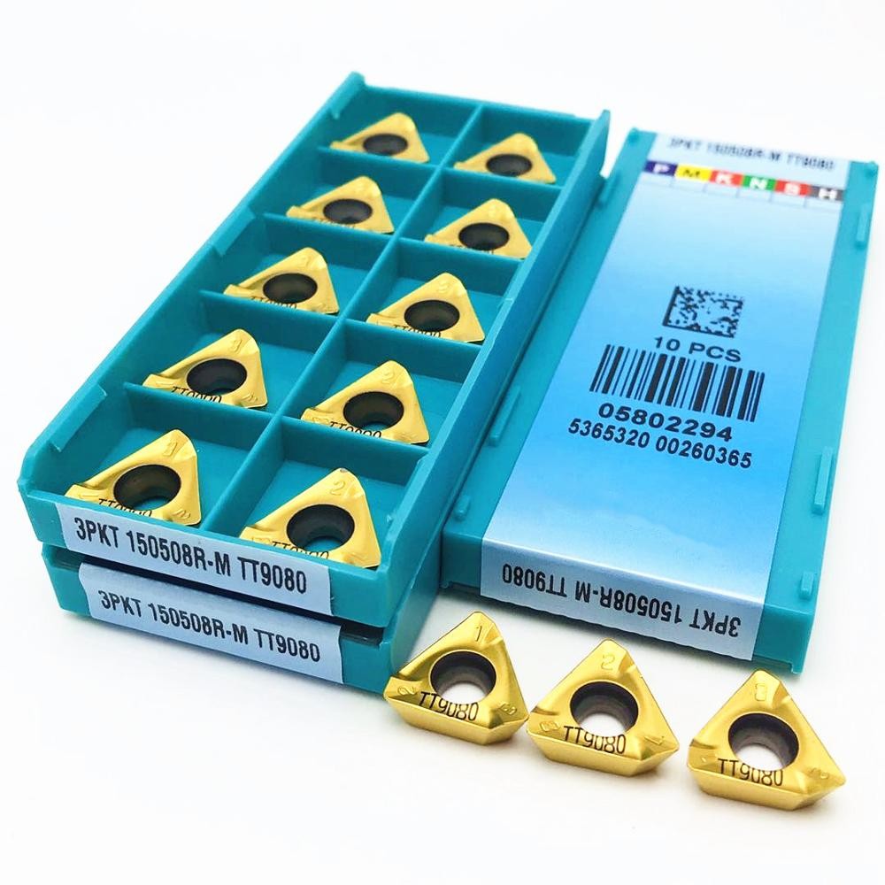 High Quality CNC Milling Carbide, 3PKT15508R M TT9080, 3PKT 150508R Can Be Indexed, Lathe Parts, 3PKT Insert Turning Tools