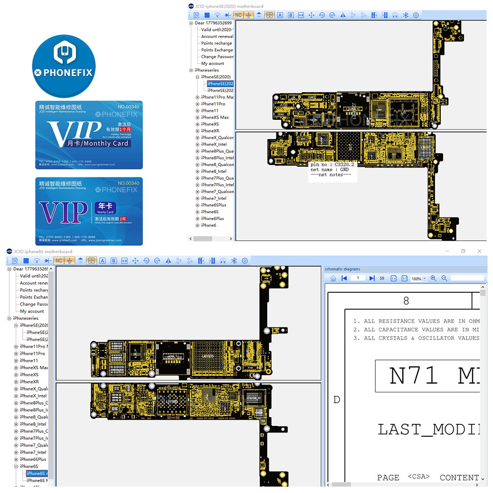 2022 JCID Smart Diagram JC Diagram Bitmap for iPhone iPad Android Smartphones Integrated Circuit Diagram