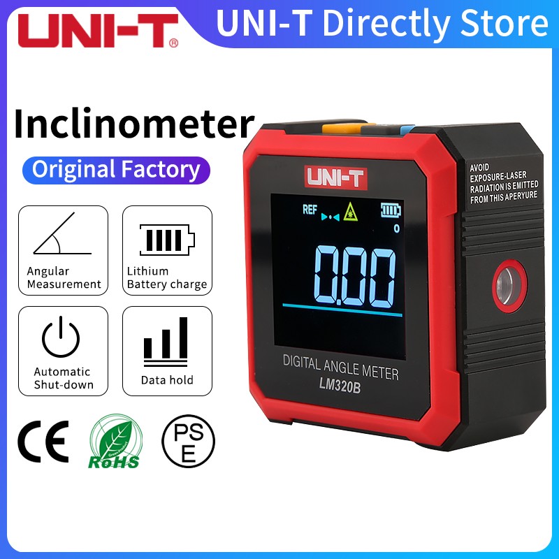 UNI-T LM320A LM320B الإلكترونية زاوية متر الرقمية المنقلة المغناطيسي الميل زاوية اختبار شطبة صندوق أدوات قياس